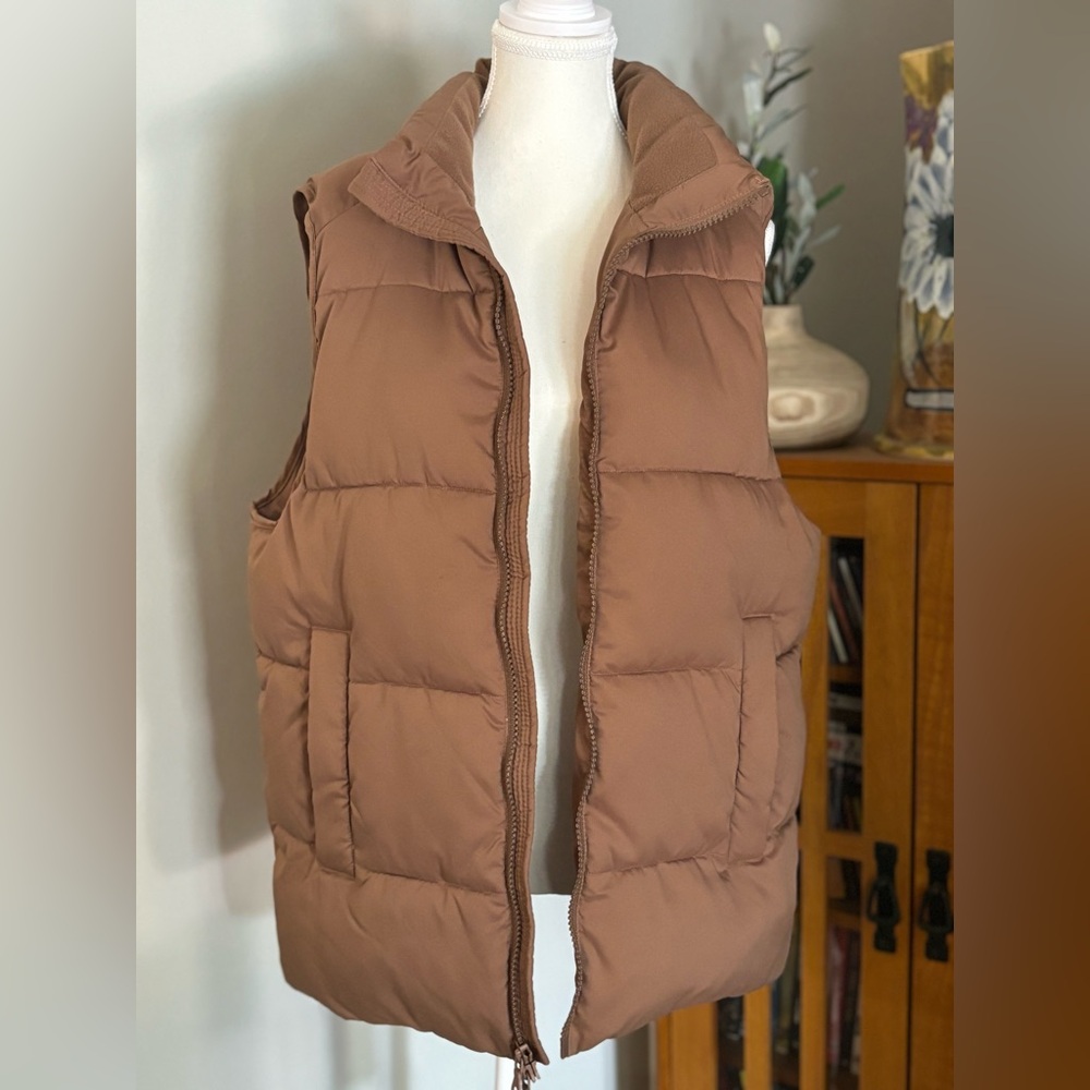 UNISEX Puffer Vest Girlfriend Collective - Coffee, 5